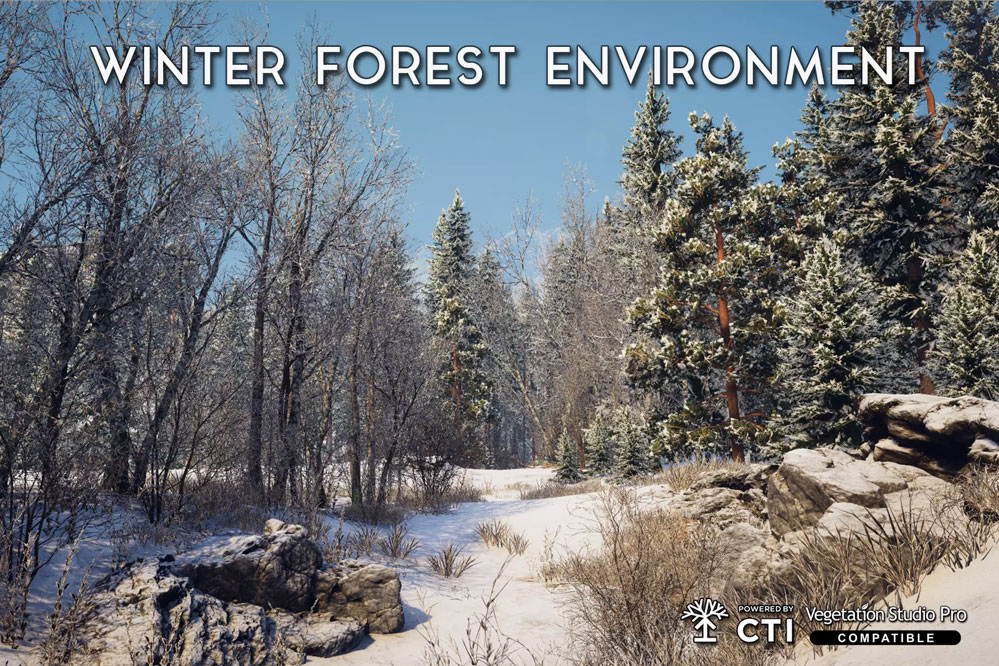 Winter Forest Environment  1.1.2    冬季冰雪地森林环境场景