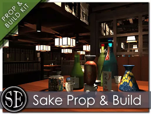 Sake Glassware Prop Pack and Modular Build Kit 4.1