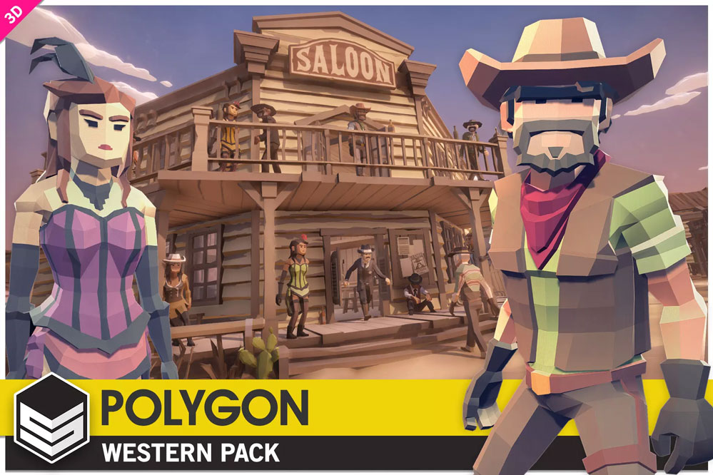 POLYGON Western - Low Poly 3D Art by Synty 1.06   西部牛仔