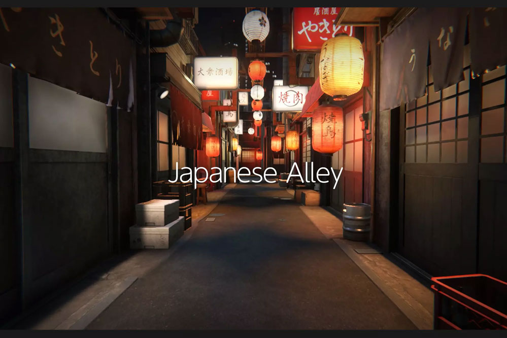 Japanese Alley 1.0    日本 樱花 小巷 拉面馆