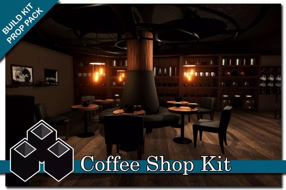 Coffee Shop Interior Exterior Kit 2.0    咖啡店室内外场景