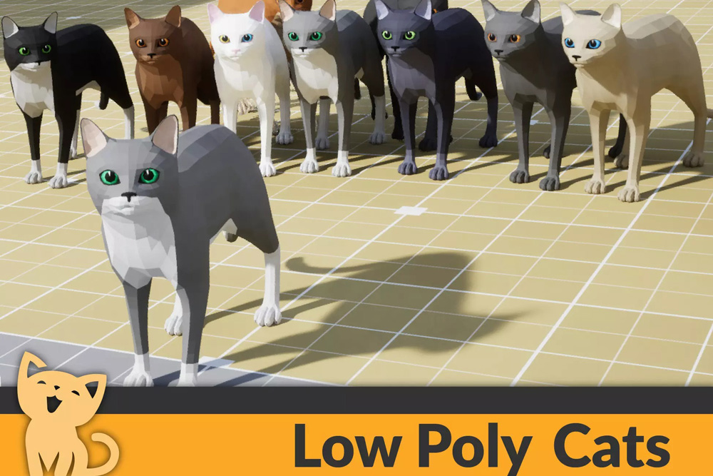 AnimX - Low Poly Cats 2.0   低聚低多边形猫