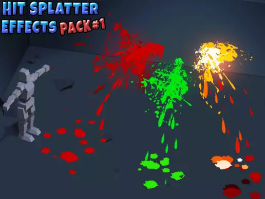 Hit Splatter Effects Pack 1 v1.5   卡通喷飙血液飞溅特效