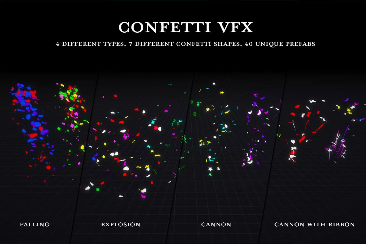 Confetti VFX 2.5   五彩纸屑节日胜利庆贺粒子特效