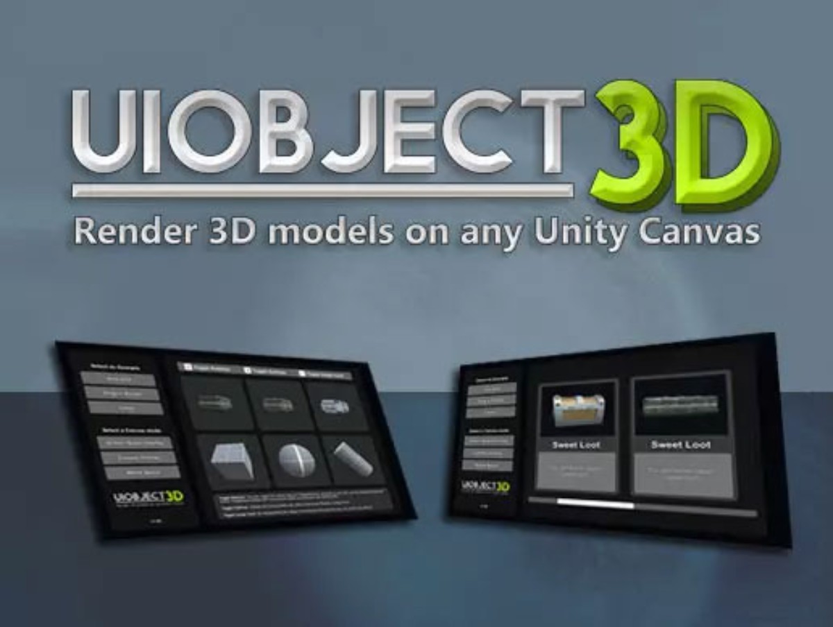 UIObject3D Render 3D Models on any Unity UI Canvas 1.17