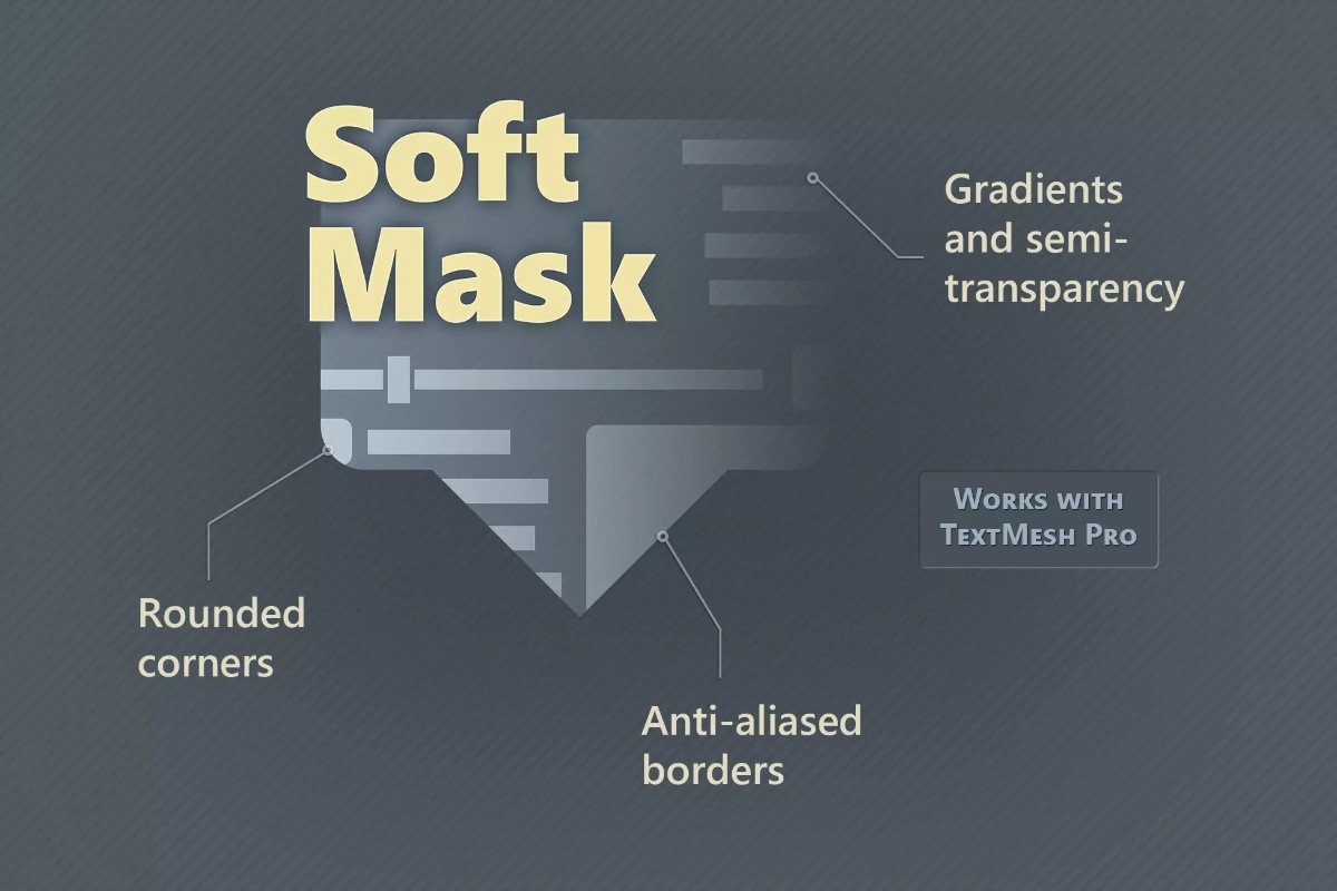 Soft Mask 1.5    UI遮挡工具插件支持渐变半透明