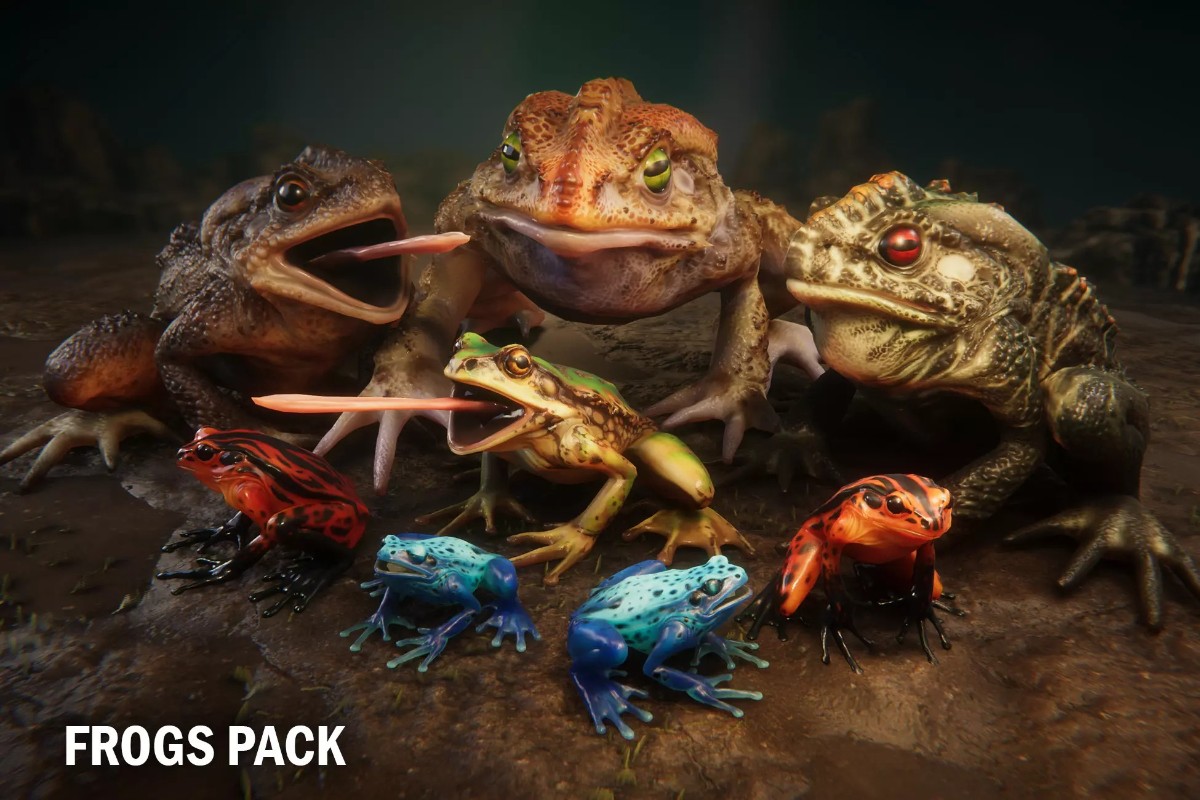 Frogs pack 1.0   次世代游戏爬行动物变异青蛙怪物