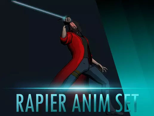 Rapier Anim Set 1.0  剑客人物挥舞剑攻击百种动画