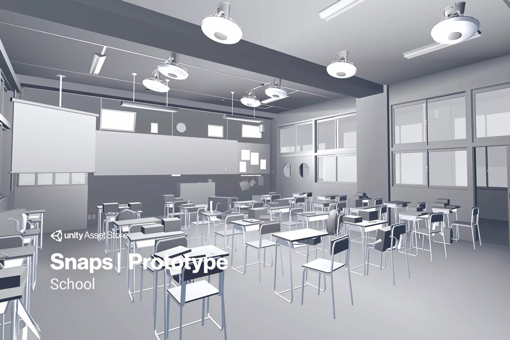 Snaps Prototype  School 1.1   学校教室厕所教学楼场景