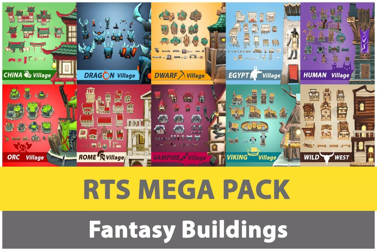 RTS Mega Pack Fantasy Buildings 1.0   幻想建筑房屋
