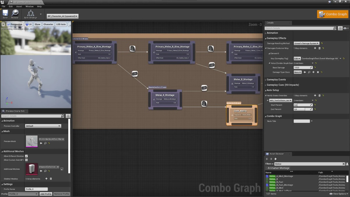 Combo Graph 1.2.1适配UE5.0 技能系统