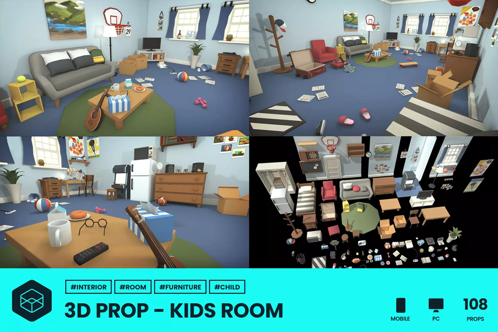 3D Props - Kids Room 1.0 3D道具儿童房