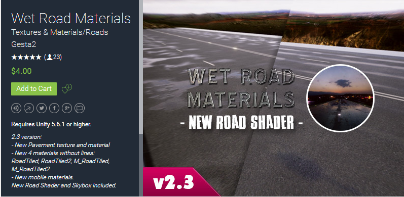 Wet Road Materials 2.3路面纹理