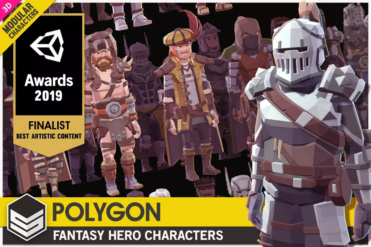 POLYGON - Modular Fantasy Hero Characters 1.23模块化角色