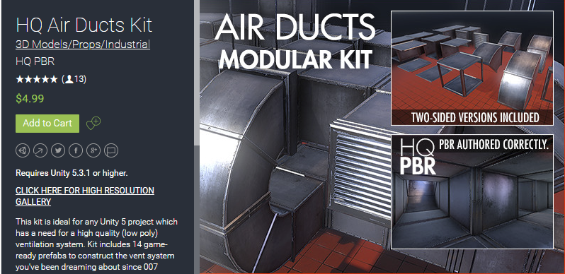 HQ Air Ducts Kit 1.2 低聚通风系统