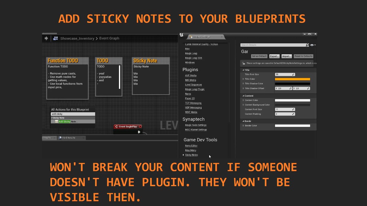 Blueprint Sticky Notes 虚幻4.27