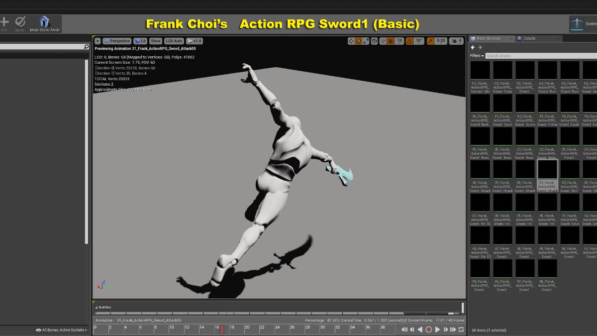 Frank Action RPG Sword 1 (Basic Set)虚幻4.16-4.27，5.0