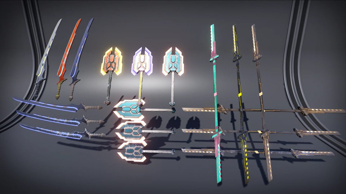 Scifi Melee Weapon Pack 大刀短剑匕首近战武器包