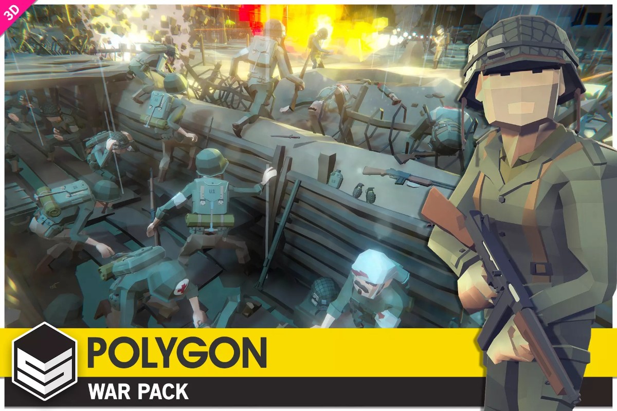 POLYGON War - Low Poly 3D Art by Synty 1.0低聚军事战争环境