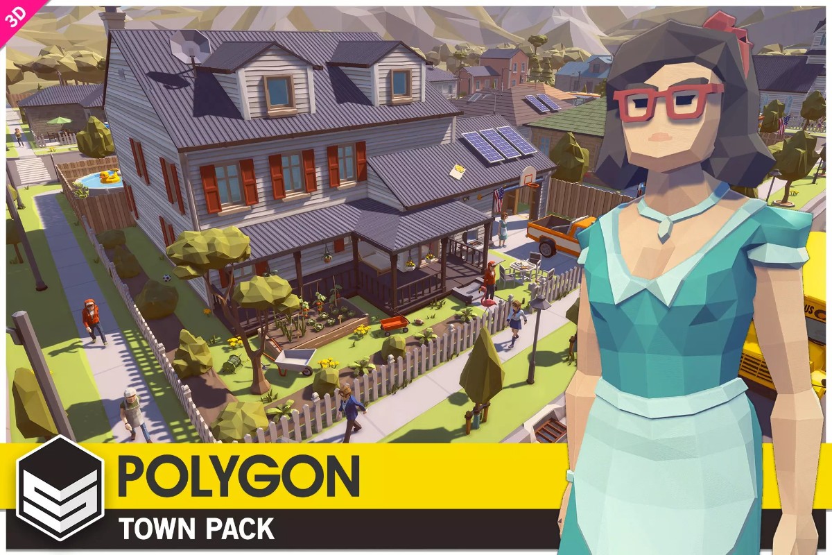 POLYGON Town Pack - Low Poly 3D Art by Synty 1.03小镇