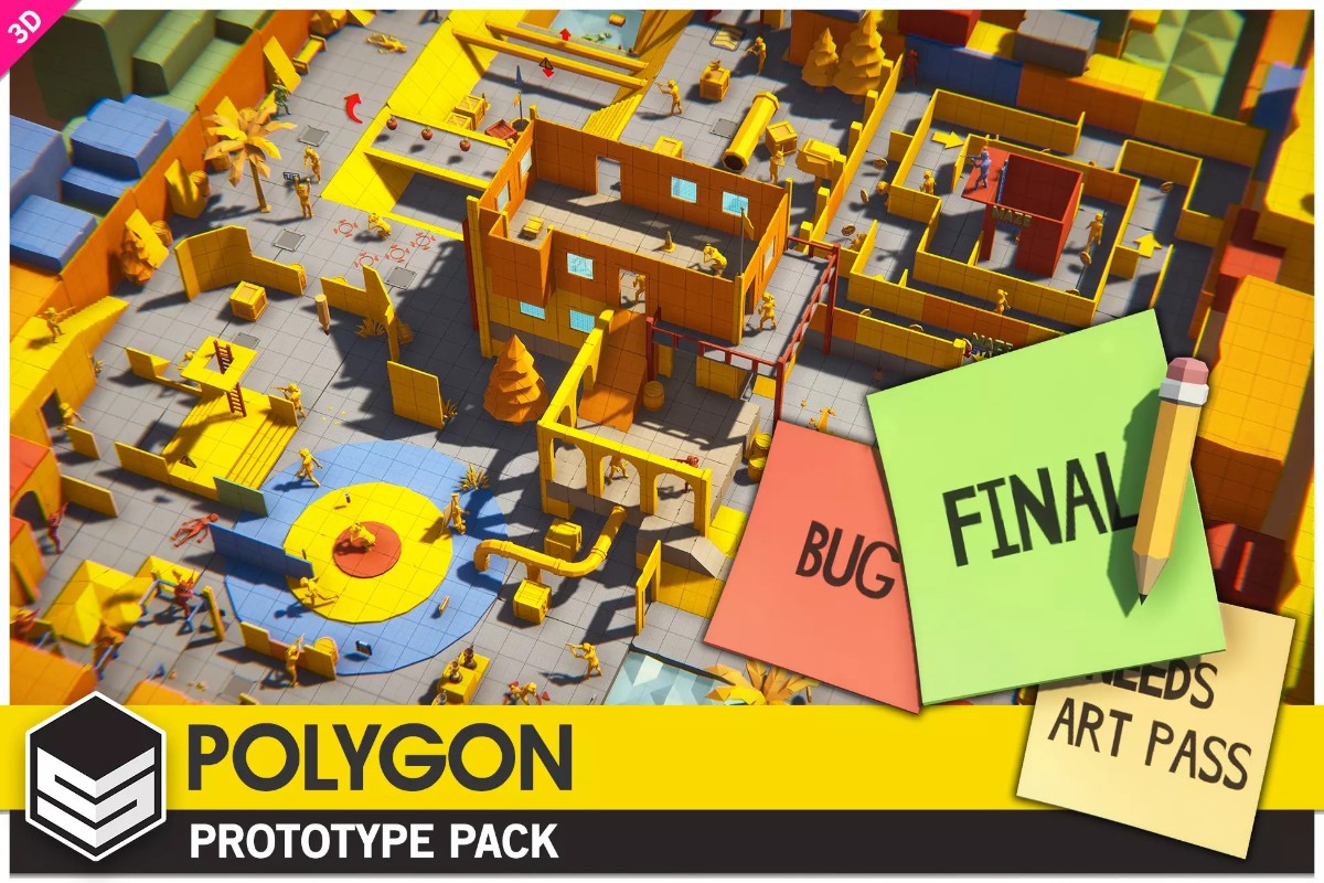 POLYGON Prototype - Low Poly 3D Art by Synty 1.1低多边形卡通关卡